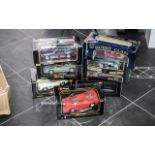 A Collection of Boxed Die Cast Model Cars, to include Hobbycraft Convertible, Maisto Jaguar XS220,