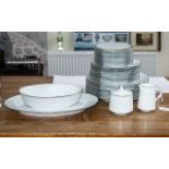 Noritake 'Ravel' Part Dinner Service, comprising 7 x 10" dinner plates, a large serving platter,