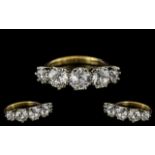 18ct Gold and Platinum - Superb Quality 5 Stone Diamond Set Ring.