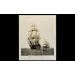 'The First Journey of the Victory 1778', a reproduction of the fine, period,