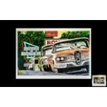 Bob Dylan Limited Edition Signed Giclee Print, titled 'Classic Car Show, Cleveland, OH; , release