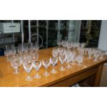Large Collection of Quality Cut Glass Items, comprising a 10" decanter,