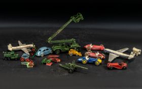 Collection of Sixteen Diecast Model Cars and Planes comprising Dinky Comet and Viscount planes,