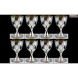 Elizabeth II - Superb Quality Ollivant and Botsford Sterling Silver Set of Eight Goblets,