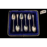 Boxed Set of Six Silver Teaspoons,