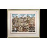 Manchester Interest - Limited Edition Signed Print by Martin Stuart Moore depicting a view of