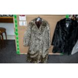 Ladies Leopard Print Full Length Fur Coat, by Astraka of London,