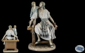 Lladro - Large and Impressive Hand Painted Porcelain Figure ' St. Joseph ' The Carpenter.