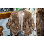 Mink Jacket, Opera Style, short length with half sleeves, hook and eye fastening,