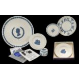 Wedgwood Pale Blue on White Jasper, six assorted pieces. All with boxes and in as new condition.