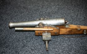 A Replica Field Cannon in teak wood and