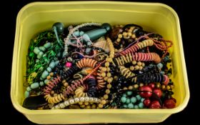 Box of Bead Necklaces, in various colour