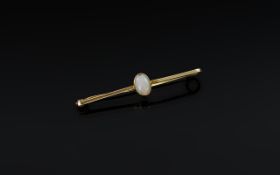 Victorian Period 15ct Gold - Opal Set Br