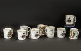 Ten Assorted Bone China Commemorative Be