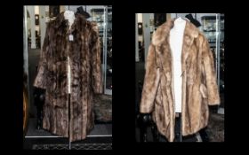 Honey Coloured Mink Jacket with collar a