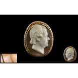 An Important Antique Oval Portrait Bust