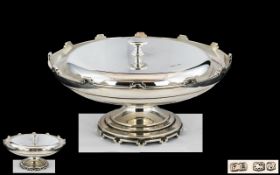 A Fine Sterling Silver Pedestal Dish and