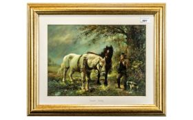 Signed Oil Painting on Panel By F Peto,