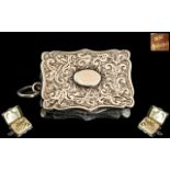 Queen Victoria Excellent Quality - Sterling Silver Vinaigrette of Pleasing Decoration and Form,