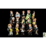 Collection of Royal Doulton Dickens Figures, to include Micawber, Bumble, Scrooge, Tim, Trotty Veck,