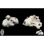 Royal Copenhagen Superb Hand Painted Pair of Porcelain Animal Figures.