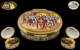 Halcyon Days Enamels Superb Hand Painted Ltd and Numbered Edition Hand-Wind Small Musical Box of