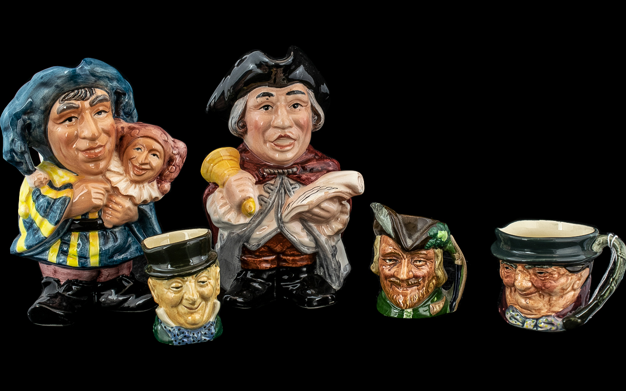 Three Miniature Royal Doulton Toby Jugs, including Robin Hood No.