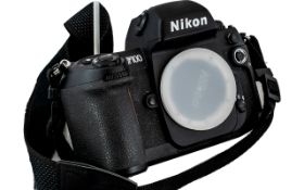 Nikon - F100 35 mm SLR Film, Black Body Only. In Wonderful Condition ( Mint ) With Shoulder Strap.