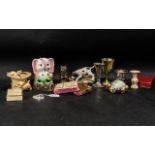 Quantity of Assorted Collectible Items, including Sylvac cat and dog with top hat vase, 4" tall,