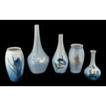 Bing & Grondahl Danish Porcelain comprising a collection of small vases, Design Nos.