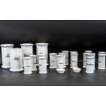 Bing and Grondahl Porcelain Kitchen Set to include 4 various large canisters 7 inches in height