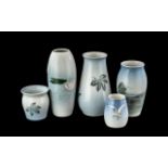 Five Vintage Bing & Grondahl Vases made in Denmark, Comprising: No. 678, Vase 5.