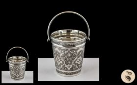 A Small Silver - 19th Century Egyptian Pail,