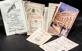 Theatre Autographs In Vintage Programmes 1940 - 1960's Mainly.