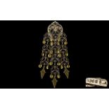 Antique Scandinavian Pendant of Large Form. Large Pendant Highly Decorated Throughout, Very Unusual.
