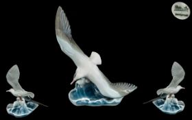 Rosenthal Superb Hand Painted Porcelain Bird Figure ' Seagull ' In Flight. Designer F.