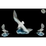 Rosenthal Superb Hand Painted Porcelain Bird Figure ' Seagull ' In Flight. Designer F.