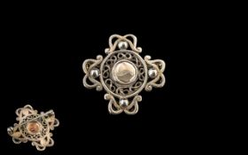 Scottish Silver Brooch of Celtic Design.