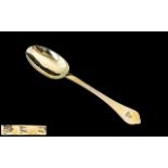 A 18th Century Britannia Silver Rat Tail Trefid Spoon, makers mark SC, date letter rubbed.