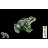 Bing and Grondahl Three Towers Superb Quality Early Hand Painted Frog Figure ( Realistic ) ' Green