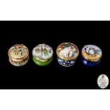 Collection of Four Enamelled Trinket Boxes, The Crummels Anno Domini Box Limited Edition 1982,