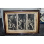 A Victorian Mahogany Framed Etching, published in 1830 by T Holloway,