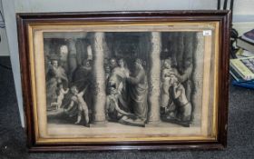 A Victorian Mahogany Framed Etching, published in 1830 by T Holloway,