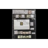Stamps Interest GB small but valuable Queen Victoria selection on hagner from 1840 1d black.