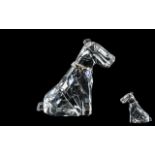 Swarovski Silver Crystal Interest. A Beautiful Dog ' Airedale Terrier '. In Perfect / New Condition.