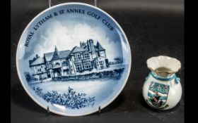 Lytham St. Annes Interest. Royal Copenhagen Royal Lytham and St. Annes Golf Club Decorative Plate,