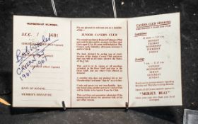 The Cavern Club Original 1964 Membership Card, Good Complete Condition,