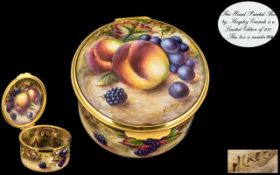 Kingsley Enamels - Worcester Superb Quality Ltd and Numbered Edition Hand Painted Enamel LIdded Box