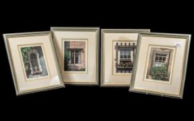 Set of Four Signed Artist's Proof Prints by Denise Dorn, titled 'Window, Numbers 1 - 2 - 3 - 4,