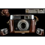 Voigtlander Lanthar 2 - 8/50 Camera, Pronto 1 - K, Vito CL, in vintage brown leather case